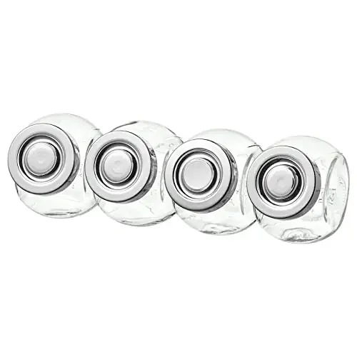 Ikea Transparent Spice jar Glass/Aluminium-Colour 15 cl – 4 Pack