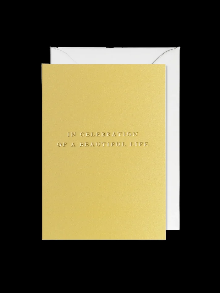 In Celebration of a Beautiful Life Sympathy Card