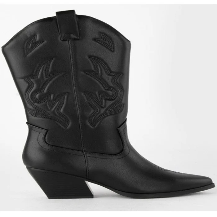 In My Western Era Cowboy Boots – Black