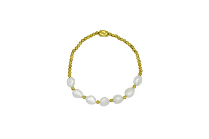 Isla Waterproof Meet Me Halfway Gold Pearl Bracelet