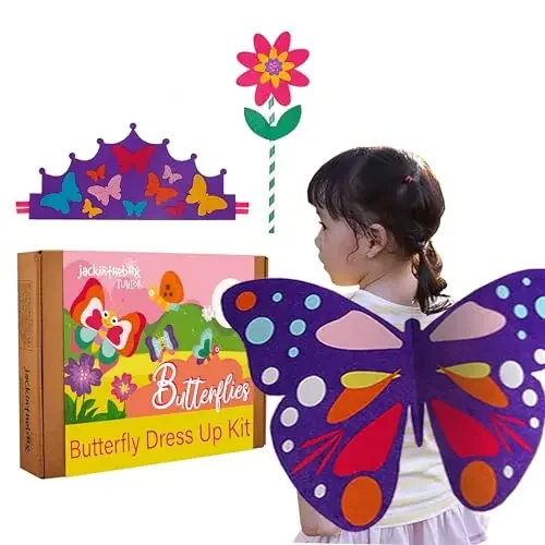 jackinthebox Butterflies Craft kit for 3 to 5 Year olds 3 Craft Projects Great Gift for Girls Ages 345 Years