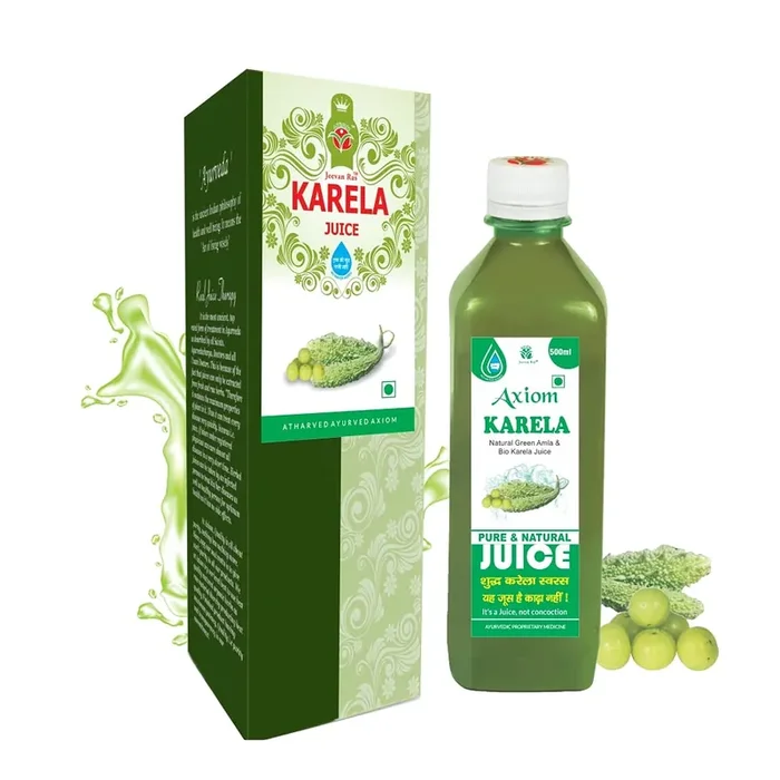 Jeevanras Axiom Jeevan Ras Karela Juice Herbal Juice For Maintaining Blood Sugar Level Natural Blood Purifier No Added Sugar – 500Ml