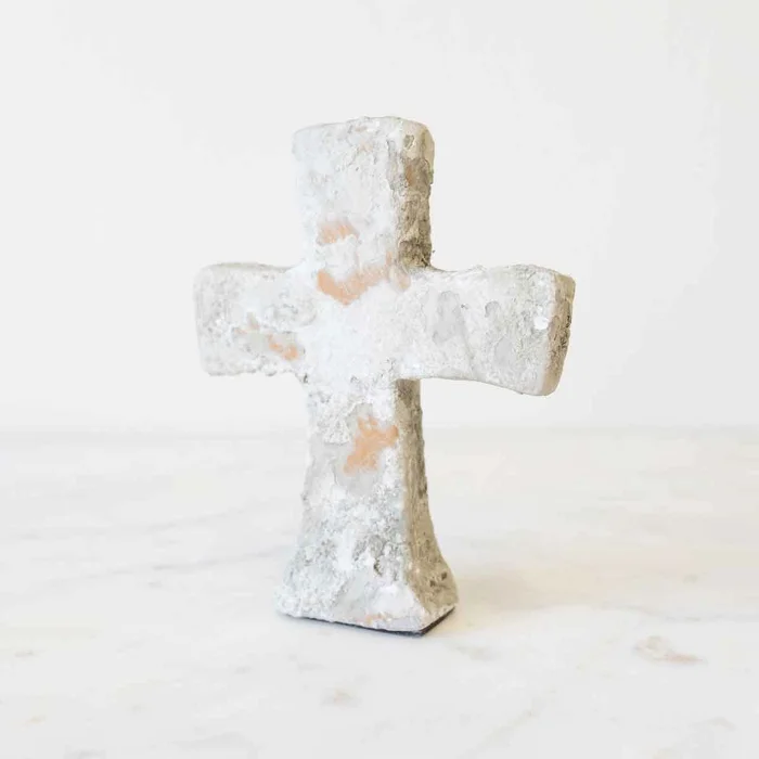 Jericho Cross Antique White 5″