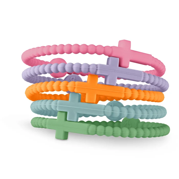 Jesus Bracelets (silicone cross bracelets): Boca (5 pack) / Large