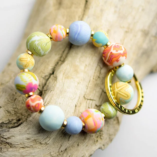 Jilzarah Beach Day Small Bead Keychain
