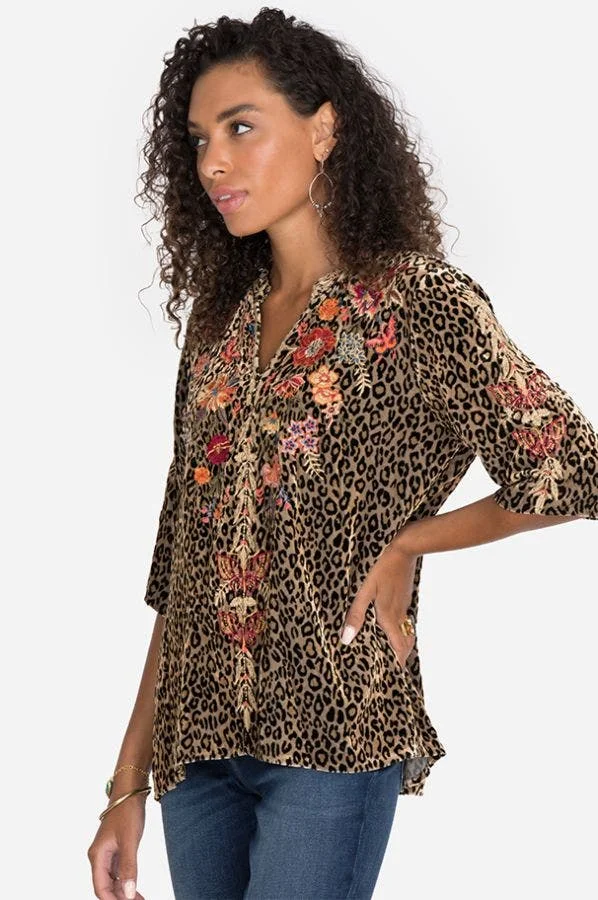 Johnny Was Taline Easy V-Neck Top-small