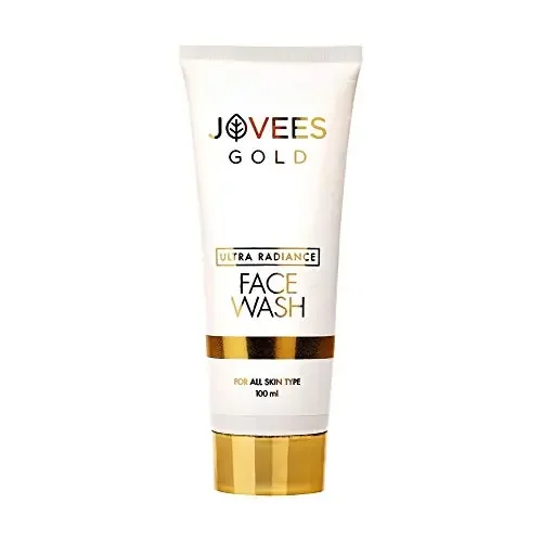 Jovees Herbal Ultra Radiance Gold Face Wash Gives Nourished & Hydrated Skin Dark Spot And Improves Skin Texture For All Skin Types 100ML (Pack of 1)