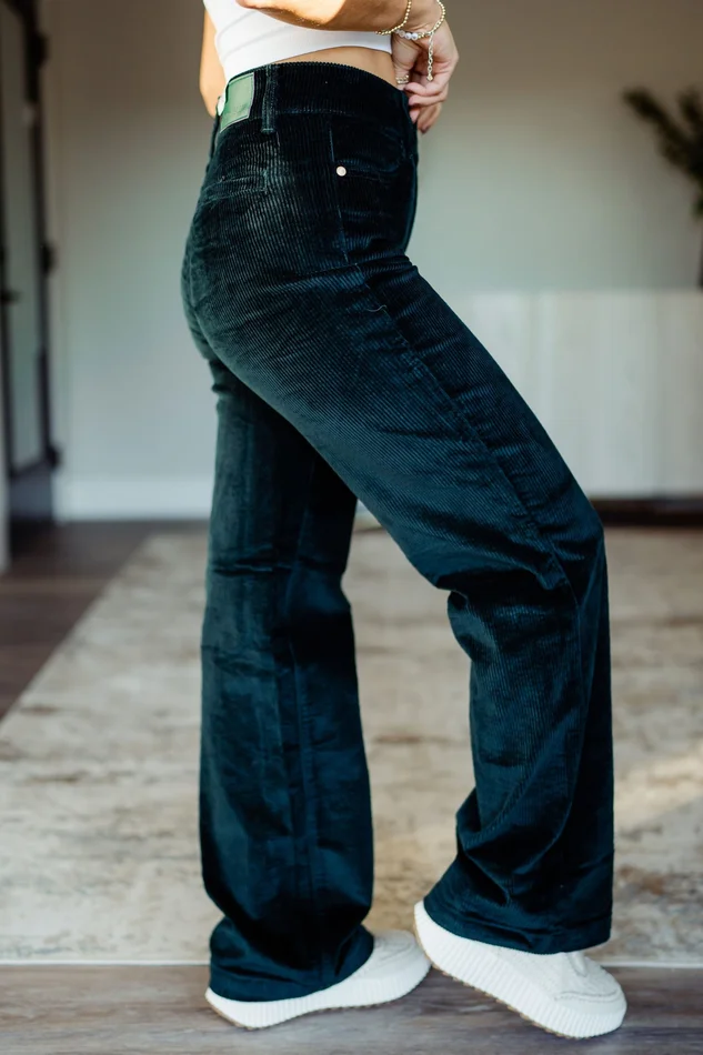 Judy Blue Hunter Corduroy Wide Leg Pant