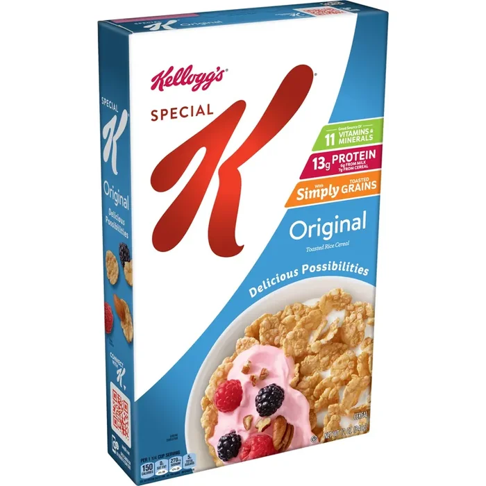 Kellogg‘s Special K Breakfast Cereal, 11 Vitamins and Minerals, Made with Folic Acid, B Vitamins and Iron, Original