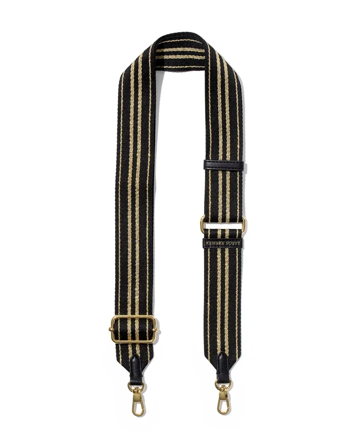 Kendra Scott Bag Strap in Black/Gold