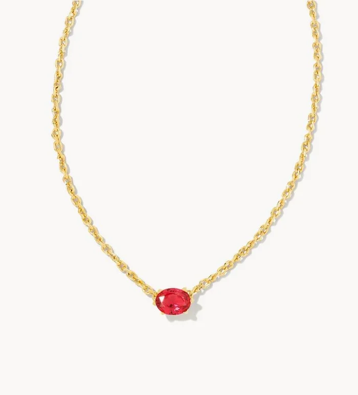 KENDRA SCOTT| Calin Crystal Pendant Necklace| Gold Red