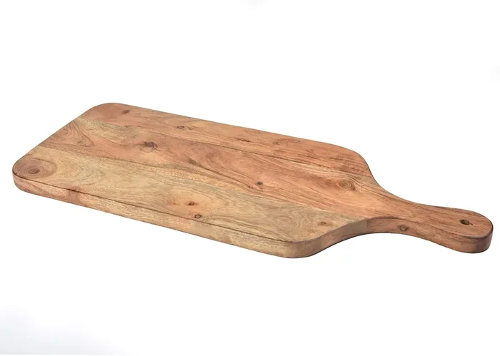KHURJA POTTERY Acacia Wood Thick Durable Chopping/Cutting/Slicing Board Reversible use with Hanging Hole 44 X 17 X 1.8 CM Large for Vegetable/Meat Cutting