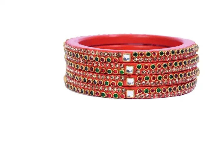 LAC BANGLES Lac Bangles for Women Dauble Line Chudi Traditional Rajasthani Style Set
