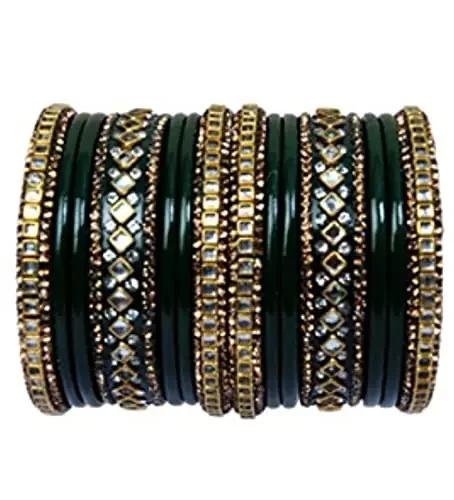 LAC BANGLES Women‘s Lac Bangles Traditional Beautiful Rajasthani Designer Chuda Set