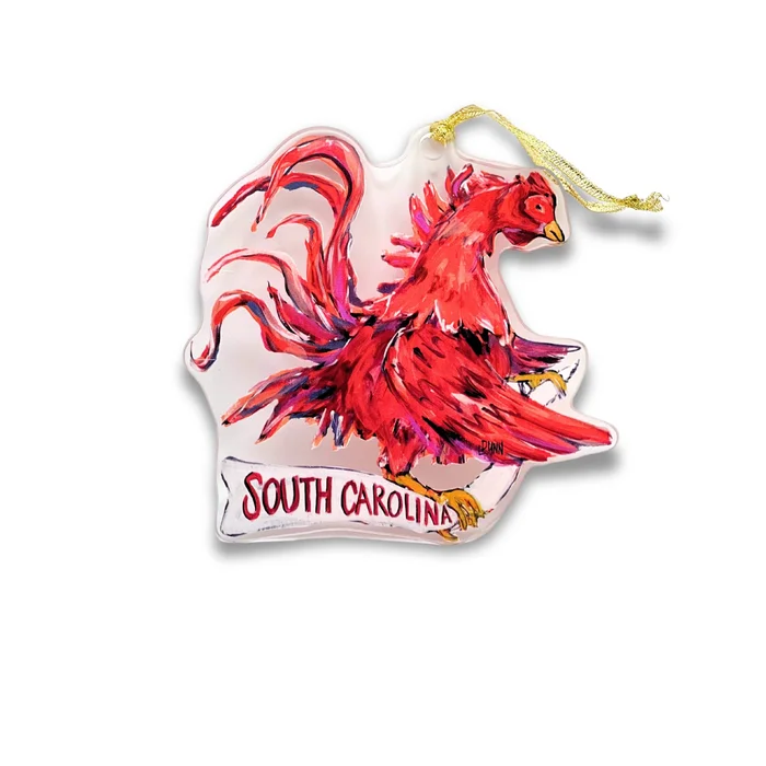 Lauren Dunn Pre-order GAMECOCK ACRYLIC MASCOT ORNAMENT