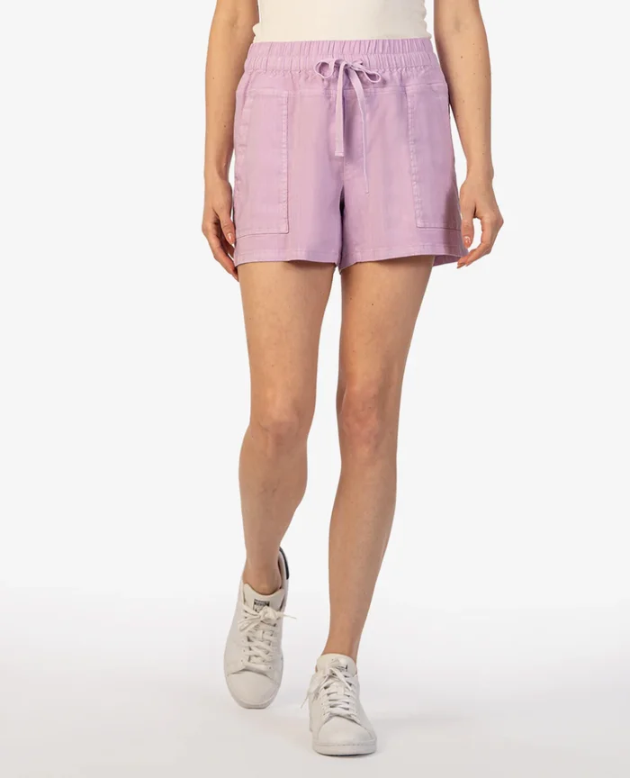 Lavender Drawcord Linen Shorts – KUT