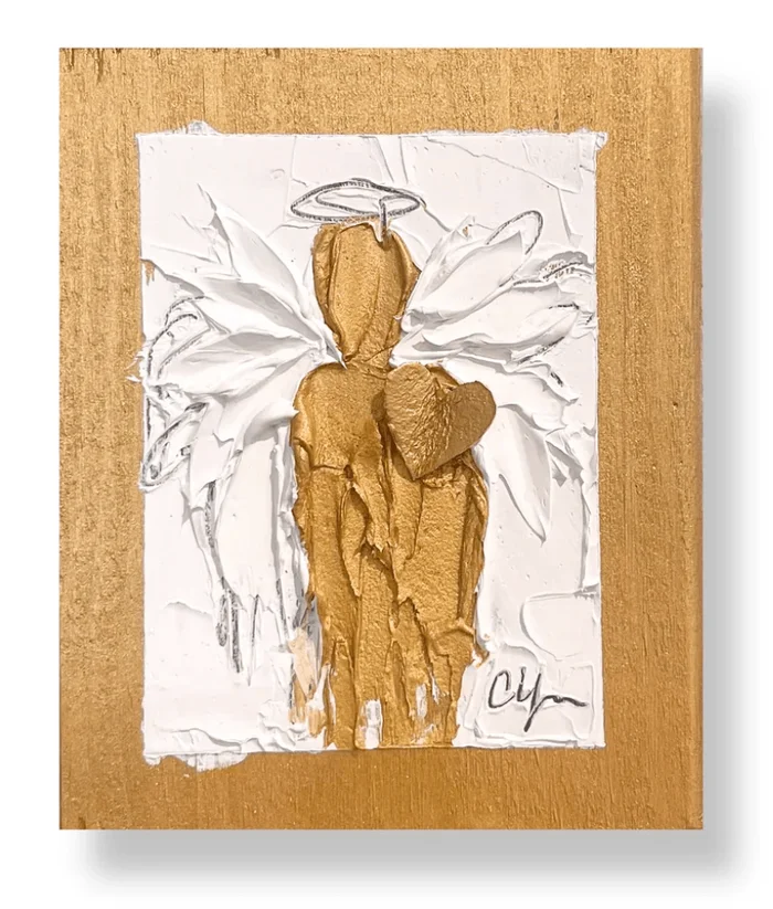 Little Angel I on Wood Block