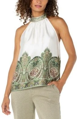 Liverpool Mock Neck Halter-LM8H38TL35P9
