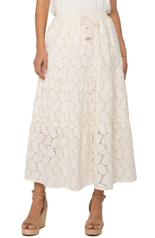 Liverpool Tiered Woven Maxi Skirt w/Tie Waist-LM6395EE32