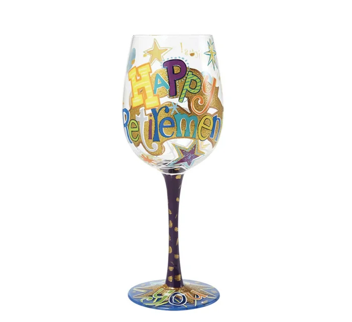 LOLITA Happy Retirement Wine Glass