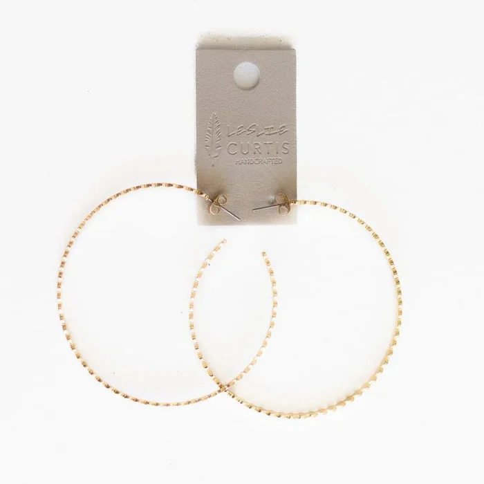London Gold Hoop with Circles Earrings