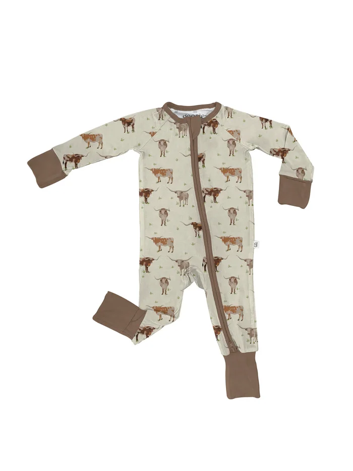 Longhorns Long Sleeve Zip PJ