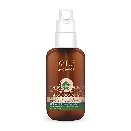 Lotus Organics+ Intensive Scalp Revitalizing Hair Tonic 100% Organic Ginger Oil Sulphate Free Hair Serum All Hair Types 100ml