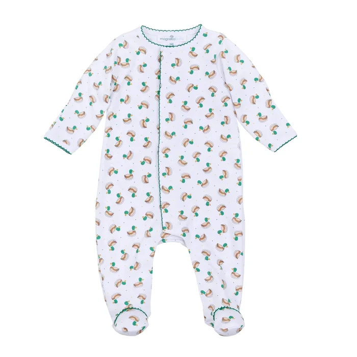 Magnolia Baby Mini Mallard Print Footie – Green