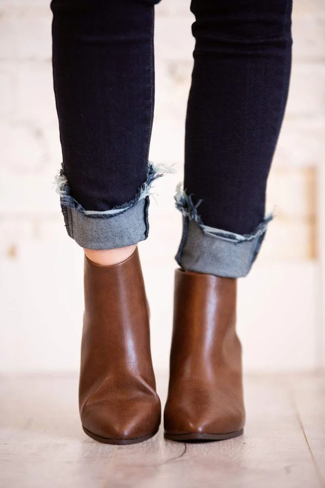 Mahogany Faux Leather Classic Boot