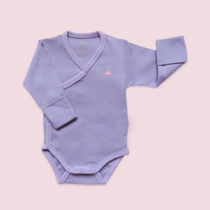 Masilo Long Sleeve Kimono Bodysuit – Lilac