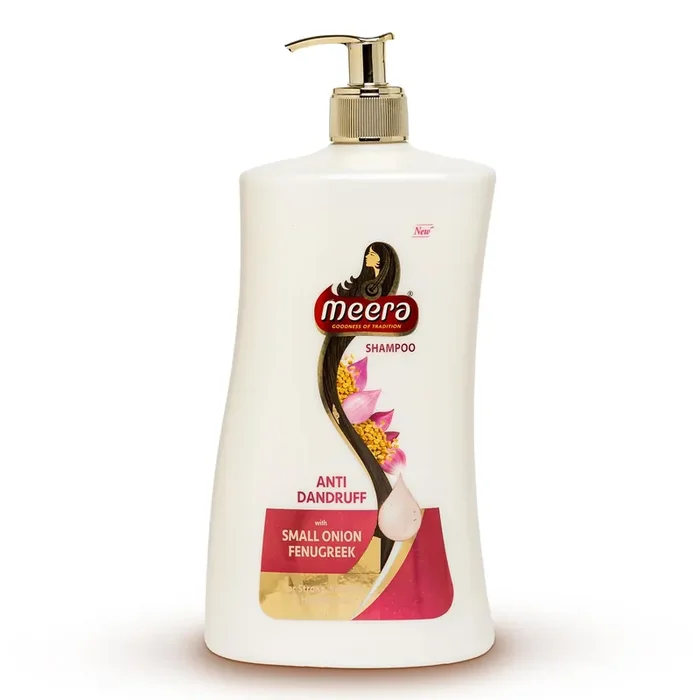 Meera Anti-Dandruff Shampoo with Small Onion & Fenugreek Fights Dandruff For Men & Women Paraben-Free, Nourishing & Revitalizing Hair Care (1 Litre)