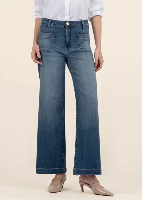 Meg Effectiveness Wash High Rise Wide Leg Jeans – KUT