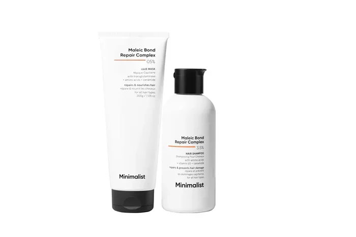 Minimalist Maleic Bond Repair Complex Shampoo & Conditioner Combo (Hair Shampoo & Mask) Hair Care Kit For Damaged, Dull and Dry Hair For Women & Men