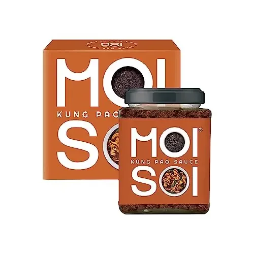 MOI SOI KUNG PAO SAUCE – 175gms Cook Dip Marinate Spread – Stir Fry Cooking Sauce Vegan Friendly Gluten free Product No MSG Shipped Fresh No artificial colour Chinese Sauce Oriental Sauce Asian Sauce Just Toss with Rice Noodle