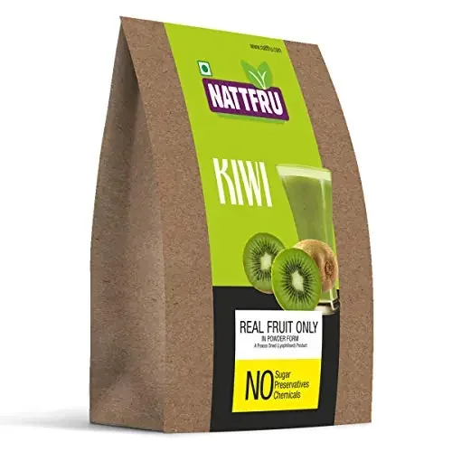 Nattfru Natural Sugar Free Kiwi Fruit Juice Powder (15gm x 3 sachets) No Sugar No Preservatives Premium- Diabetic Care Juice