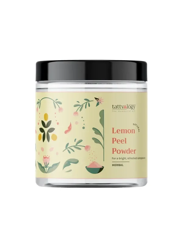 Nature‘s Tattva Tattvalogy Lemon Peel Powder- 175 Gm Citrus Limon With Vitamin C Organic & Chemical Free Face & Hair Pack Natural Skin Cleanser Defence From Tan & Oily Skin In Plastic Jar