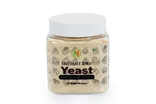 NatureVit Instant Dry Yeast Powder 200g Active Dry Yeast for Baking Bread Cake Pizza & Wines