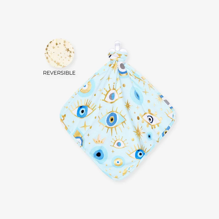 Nazar Blue Reversible Baby Lovey | Celestial Fiona & Olympia