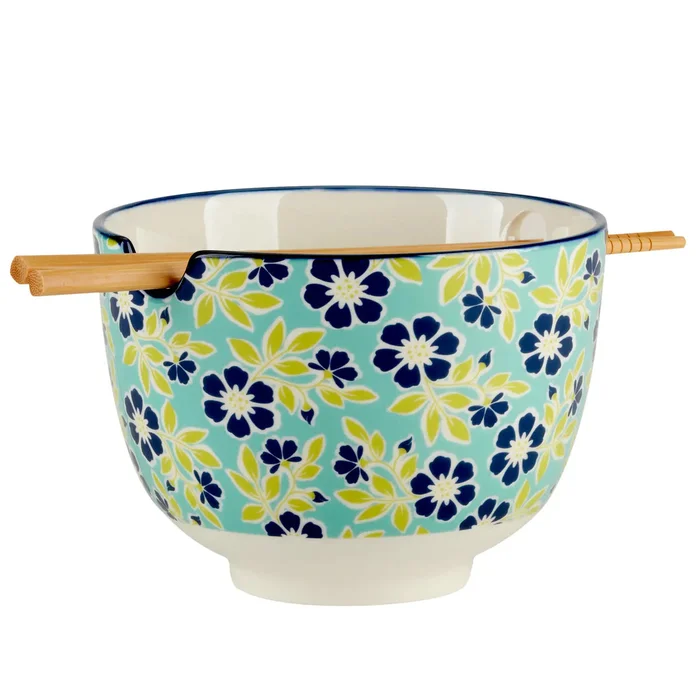 Noodle Bowl – Cobalt Floral