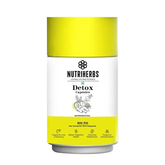 Nutriherbs Detox 90 capsules 800 mg Support Weight Management Improves Metabolism & Promotes Healthy Lifestyle