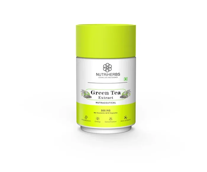 NUTRiHERBS Green Tea Extract Capsules 800mg – Metabolism Booster & Herbal Weight Loss Supplement Weight Management for Men & Women