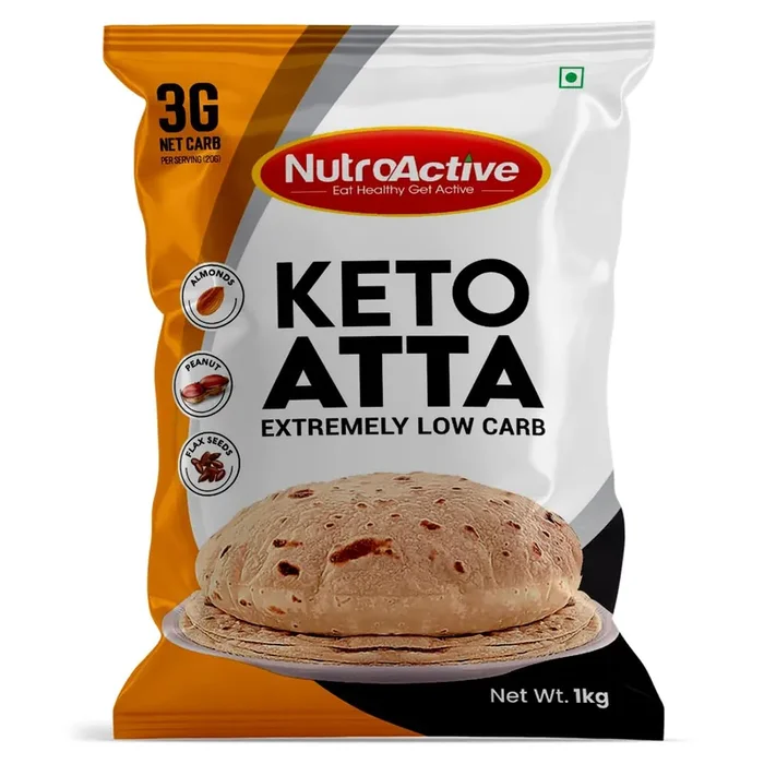 NutroActive Keto Atta Net Carb (3 Net Carb Per Roti) Extremely Low Carb Flour – 1k