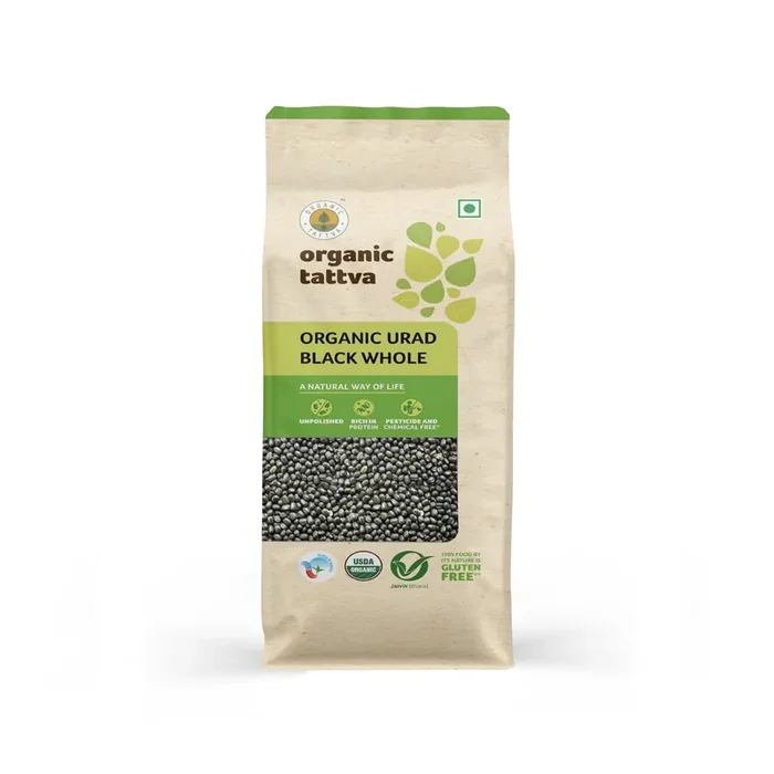 Organic Tattva Organic Unpolished Urad Dal Black Whole 500g