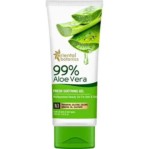 Oriental Botanics 99% Aloe Vera Gel 100 g Infused with Aloe Vera Hydrates & Nourishes Hair & Skin Cruelty Free & Vegan Paraben Free