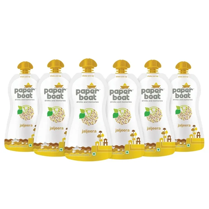 Paper Boat Jaljeera Refreshing Summer Drink No Added Preservatives and Colours (Pack of 6 200ml each)