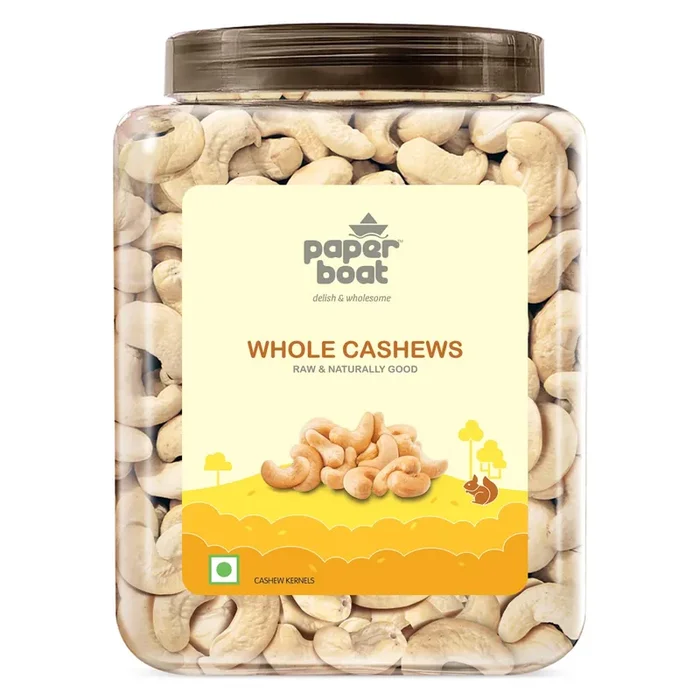 Paper Boat Whole Cashews Natural & Premium Value Pack Reusable Jar 1 KG