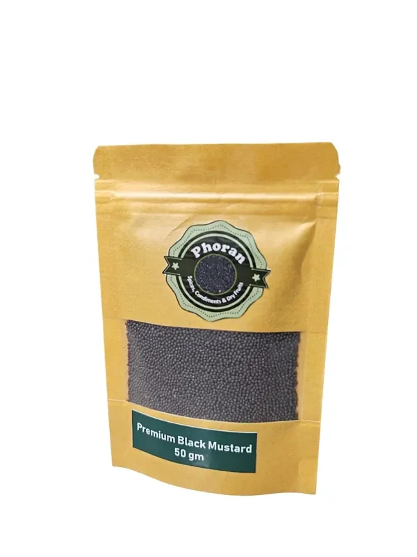 Phoran Premium Black Mustard Seeds Kaali Sarso Small Mustard Seeds Whole 50 grams