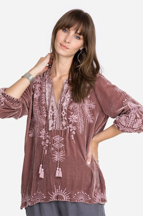 Pina Velvet Flutter Sleeve Top-small only