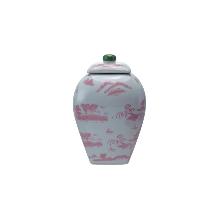 PINK & GREEN GINGER JAR