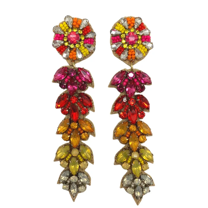 Pink/Orange Liza Drop Earrings